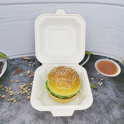 Μικροκυμάτων ασφαλή τετραγωνικά πλαστικά κουτιά μεσημεριανού φαγητού βιοδιασπώμενα δοχεία για συσκευασία τροφίμων