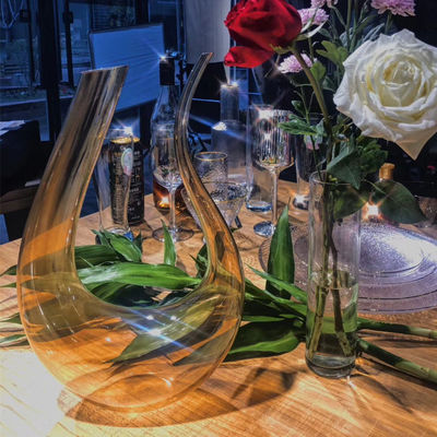 Αμερικάνικος στυλ Μπορντό Βουργουνδίας πολυτελή κεχριμπαρένια ποτήρια κρασιού χωρίς μόλυβδο Κρυστάλλινη τελειότητα