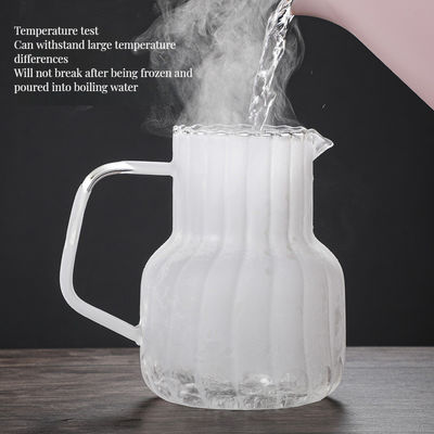 Διαφανής Κλασικός σχεδιασμός Ανθεκτικός στη θερμότητα γυάλινος βραστήρας για νερό λεμόνι τσάι ή καφέ
