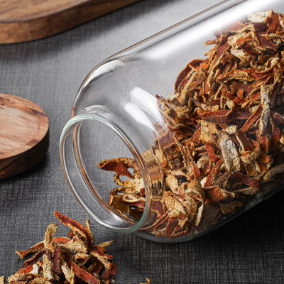 Μεγάλο γυάλινο βάζο με ξύλινο καπάκι