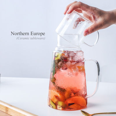 Στρογγυλό ανθεκτικό σε υψηλές θερμοκρασίες γυάλινο δοχείο με σύγχρονο σχεδιασμό