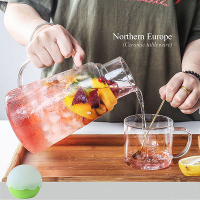 Σύγχρονο σχεδιασμό γυάλινου δοχείου σετ Ανθεκτικό σε υψηλές θερμοκρασίες ζεστό / κρύο νερό