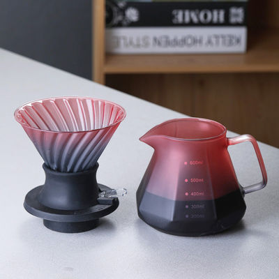 Τρέντυ 500ml γυαλί Pour over Coffee Tea Set με φίλτρο από ανοξείδωτο χάλυβα και σταγόνα