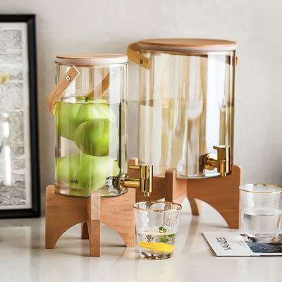 Εύκολο 2800-7000ml γυάλινο διανεμητή τύπου πιεστή για Unisex ξύλινη ράβδο βρύση