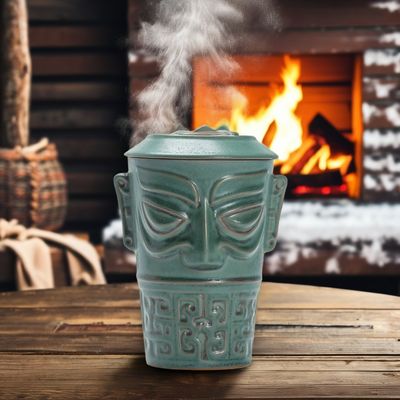 Κεραμική κούπα με κάλυμμα για υποδοχή γραφείου και επαγγελματικά δώρα Μεγάλη χωρητικότητα οστικός υλικό