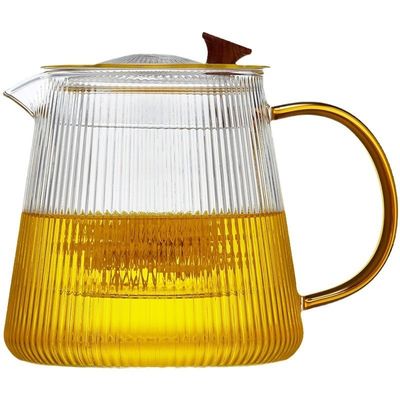 Γυάλινες τσαγιέρας κατσαρόλες 1000ml χωρητικότητα με ανθεκτικό στη θερμότητα λαβή και κλασικό σχεδιασμό