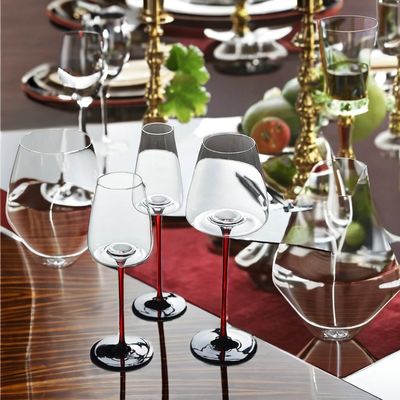 Προσαρμοσμένο λογότυπο Αποδεκτό μοναδικό ποτήρι Βουργουνδίας για δώρα και το στυλ σχεδιασμού της Ευρώπης