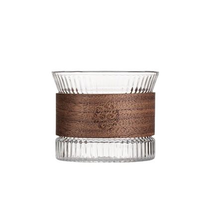 Προσαρμοσμένο λογότυπο 150ML High Borosilicate Glass Double Wall Tea Coffee Mug για σύγχρονα ταξίδια