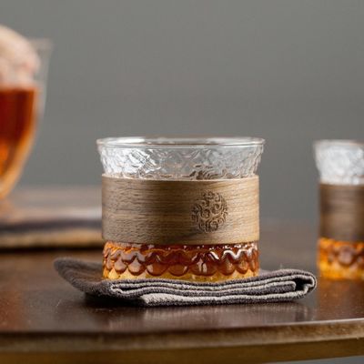 Προσαρμοσμένο λογότυπο 150ML High Borosilicate Glass Double Wall Tea Coffee Mug για σύγχρονα ταξίδια