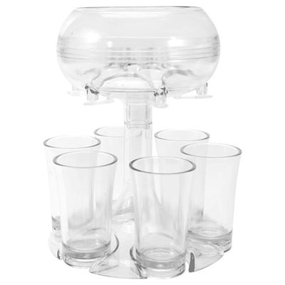 Μοναδικό σχεδιασμό 6 Shot Glass Dispenser και Κρατητής για Beer Whiskey Cocktail Εραστές