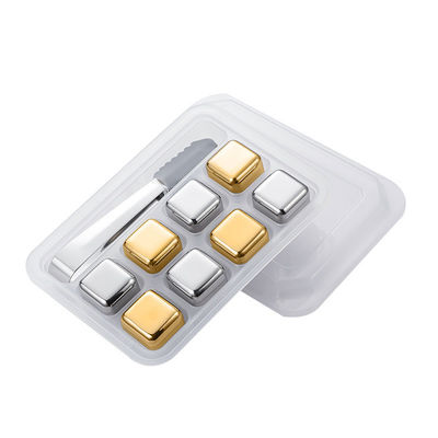 Προσαρμοσμένο λογότυπο Αποδεκτά μεταλλικά παγοσφαιρίδια για ψυγεία ποτών και επαναχρησιμοποιήσιμα αξεσουάρ μπαρ