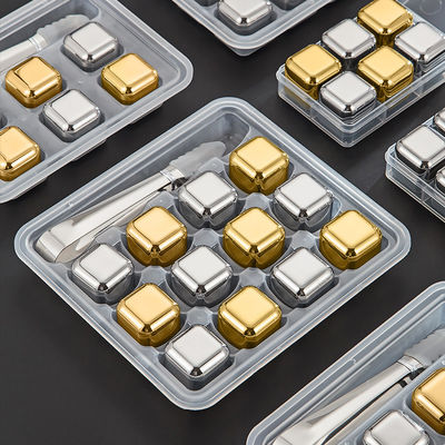 Χάλυβα από ανοξείδωτο μέταλλο πέτρα παγωτό κύβος Βασικό εξαρτήματα ψύξης για ουίσκι και κρασί