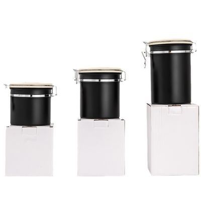 Συσκευή Αποθήκευσης Τροφίμων Σύγχρονη κονσέρβα καφέ από ανοξείδωτο χάλυβα 304 με αναπνευστική διατήρηση