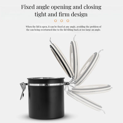 Συσκευή Αποθήκευσης Τροφίμων Σύγχρονη κονσέρβα καφέ από ανοξείδωτο χάλυβα 304 με αναπνευστική διατήρηση