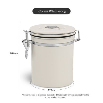 Συσκευή Αποθήκευσης Τροφίμων Σύγχρονη κονσέρβα καφέ από ανοξείδωτο χάλυβα 304 με αναπνευστική διατήρηση