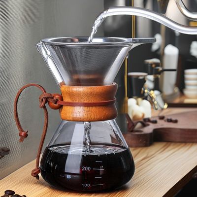 Προσαρμοσμένο λογότυπο Διπλό τοίχωμα Borosilicate γυαλί καφετιέρα για ασυνήθιστη ανθεκτικότητα στη θερμότητα