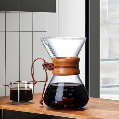 Προσαρμοσμένο λογότυπο Διπλό τοίχωμα Borosilicate γυαλί καφετιέρα για ασυνήθιστη ανθεκτικότητα στη θερμότητα