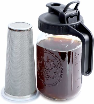64 OZ Glass Mason Jar Cold Brew Coffee Maker με φίλτρο από ανοξείδωτο χάλυβα