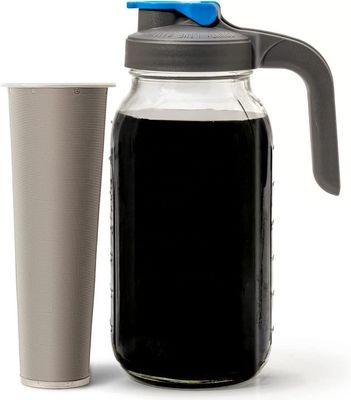 64 OZ Glass Mason Jar Cold Brew Coffee Maker με φίλτρο από ανοξείδωτο χάλυβα