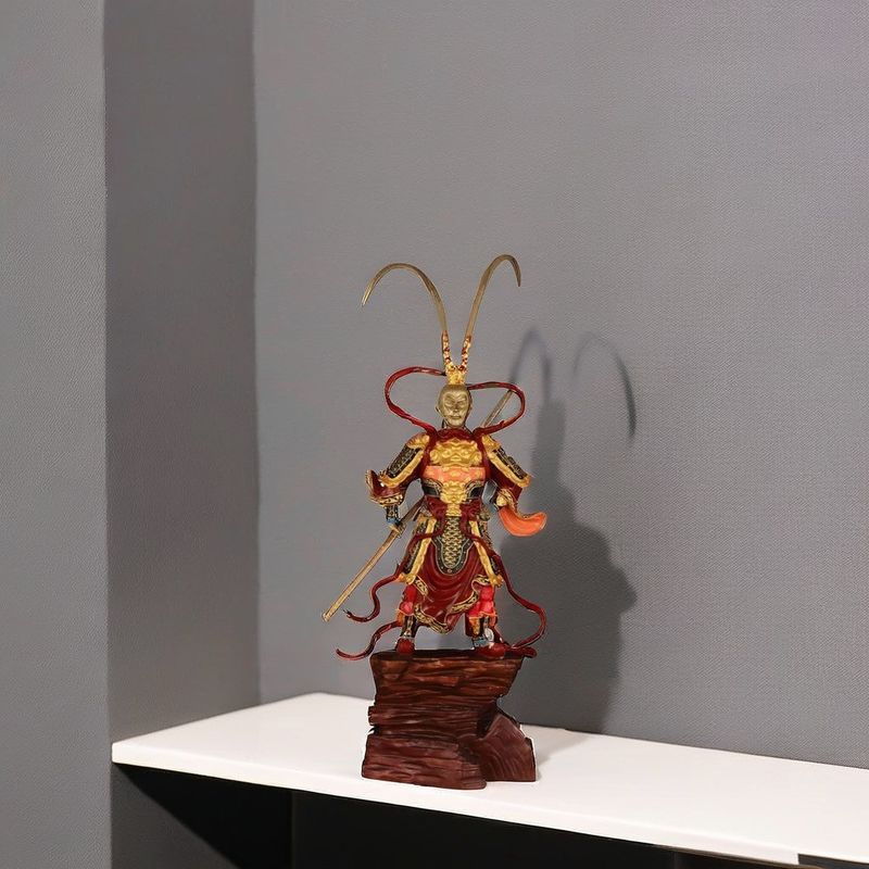 Γιορτή Sun Wukong Golden Hoop 3D Resin Figure Σύγχρονο σχεδιασμό Μεταλλικό συλλεκτικό στολίδι