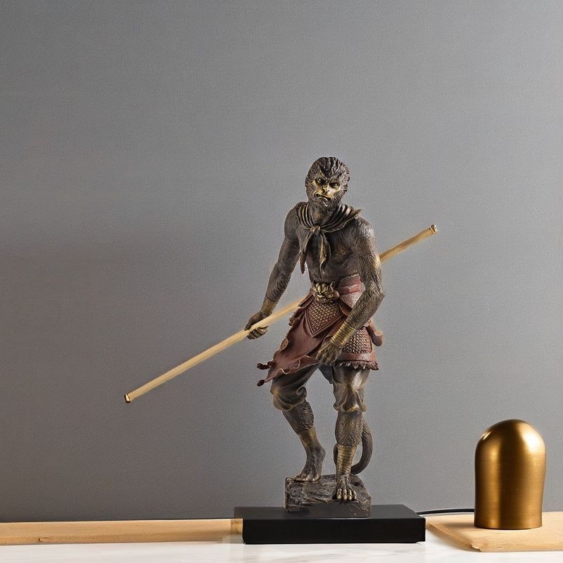 Σύγχρονο Black Myth Game Legends Προσαρμοσμένο 3D άγαλμα Wukong σε κράμα με θέμα τέχνης