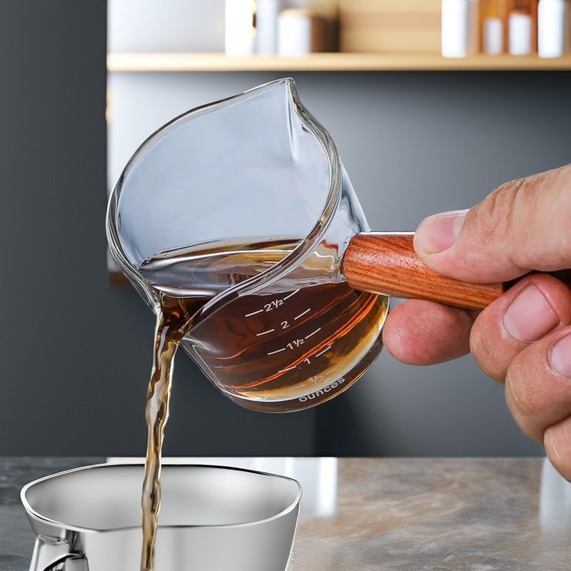 100 ml χωρητικότητας Μικρό διαφανές γυάλινο φλιτζάνι καφέ με κάλυμμα και διπλό στόμα