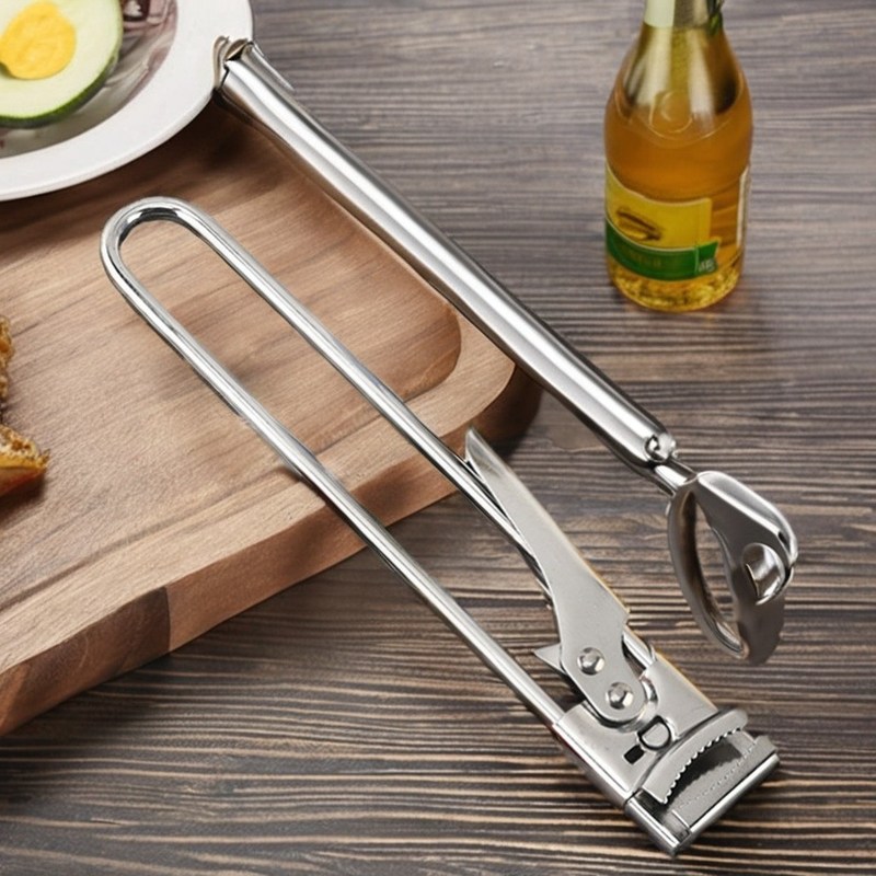 Εύκολο ανοιχτήρα καπάκι στροφή από ανοξείδωτο χάλυβα ρυθμιζόμενο εύκολη λαβή κουτάκι ανοιχτήρα για δώρα