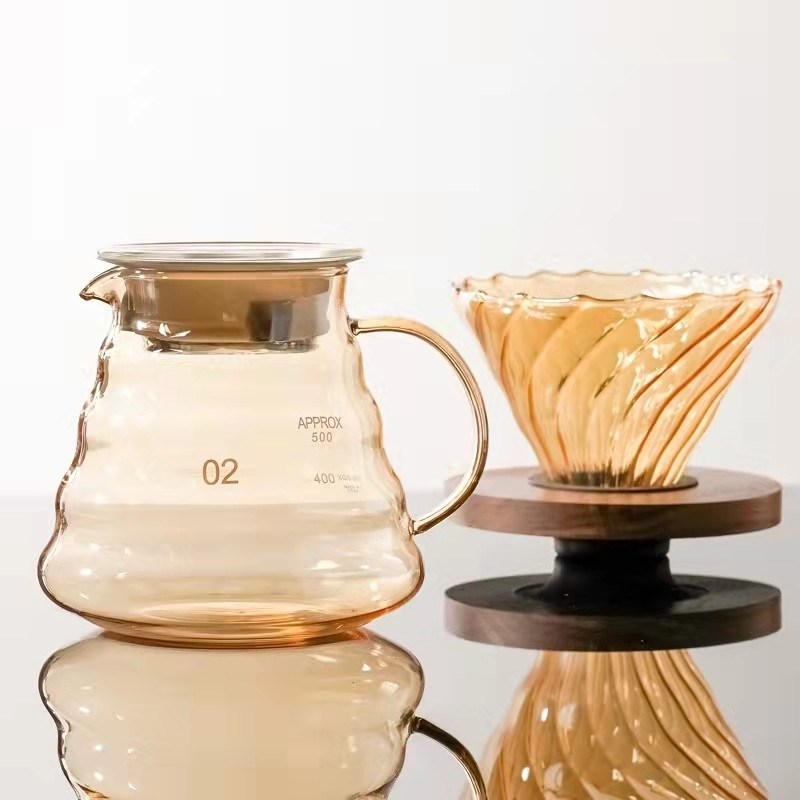600 ml Nordic Portable Pour-Over Coffee Server Drip Set με ανθεκτική στη θερμότητα γυάλινη κατσαρόλα