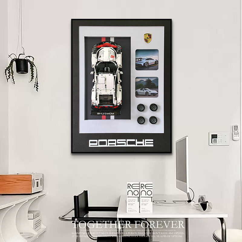 Porsche Sports Cars Wall Display Frame Custom Size για το σπίτι ή το γραφείο Κρέμας οθόνης