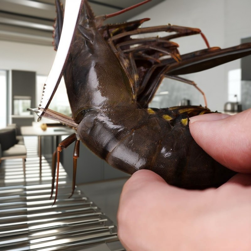 Τεχνουργήματα κοπής λαχανικών Μαχαίρι για γαρίδες από ανοξείδωτο χάλυβα Σκουπίδι για απολέπιση ψαριών και γαρίδων