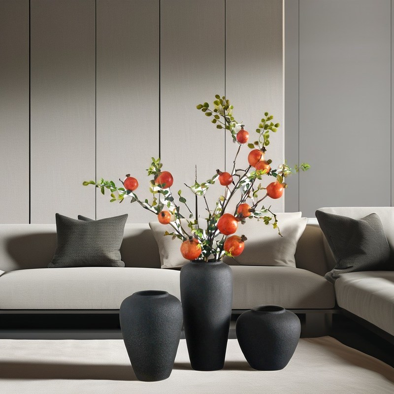 Προσαρμοσμένο χρώμα φυτικό γυάλινο βάζο τέλειο για την ευκαιρία του κινεζικού έτους και κάθετες ρίγες