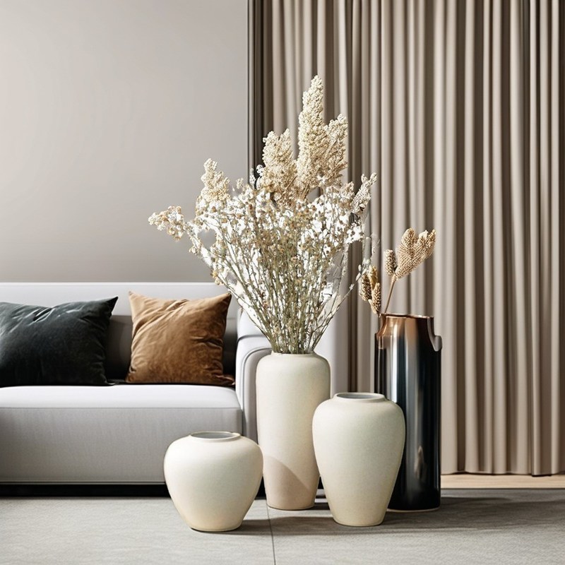 Κεραμικό βάζο σκανδιναβικού στυλ για διακόσμηση σπιτιού Αδιαφανής γυαλίτσα Καλή διακόσμηση λουλουδιών Κοσμήματα