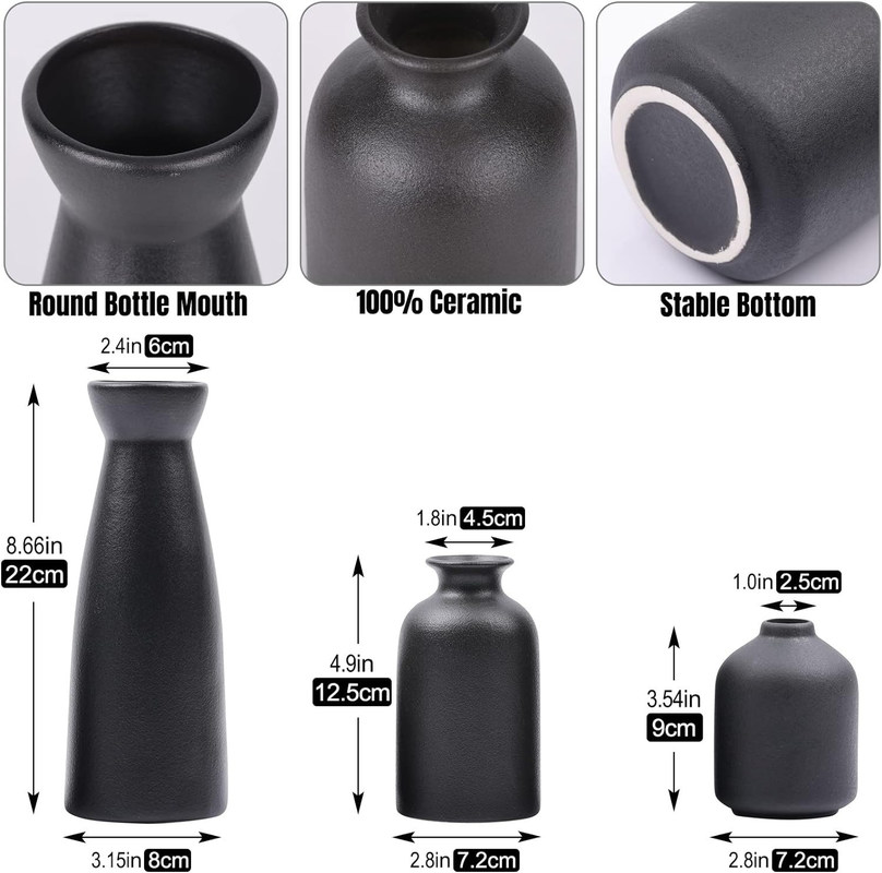 Αρχαία γραμμή επιφάνειας Art Deco κεραμικό βάζο λουλουδιών με γυαλί για οικιακή διακόσμηση