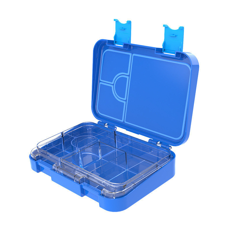 Εύκολο, φιλικό προς το περιβάλλον, διπλού επιπέδου, μονωμένο κουτί μεσημεριανού φαγητού Bento για μαθητές 21*16*4,5cm