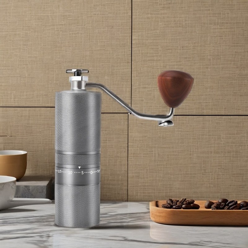 Χειροκίνητο Στρίψιμο Espresso C2 Κερματικό Κωνικό Σφουγγαρίστρα και Κουμπί ξύλου για Στρίψιμο Καφέ