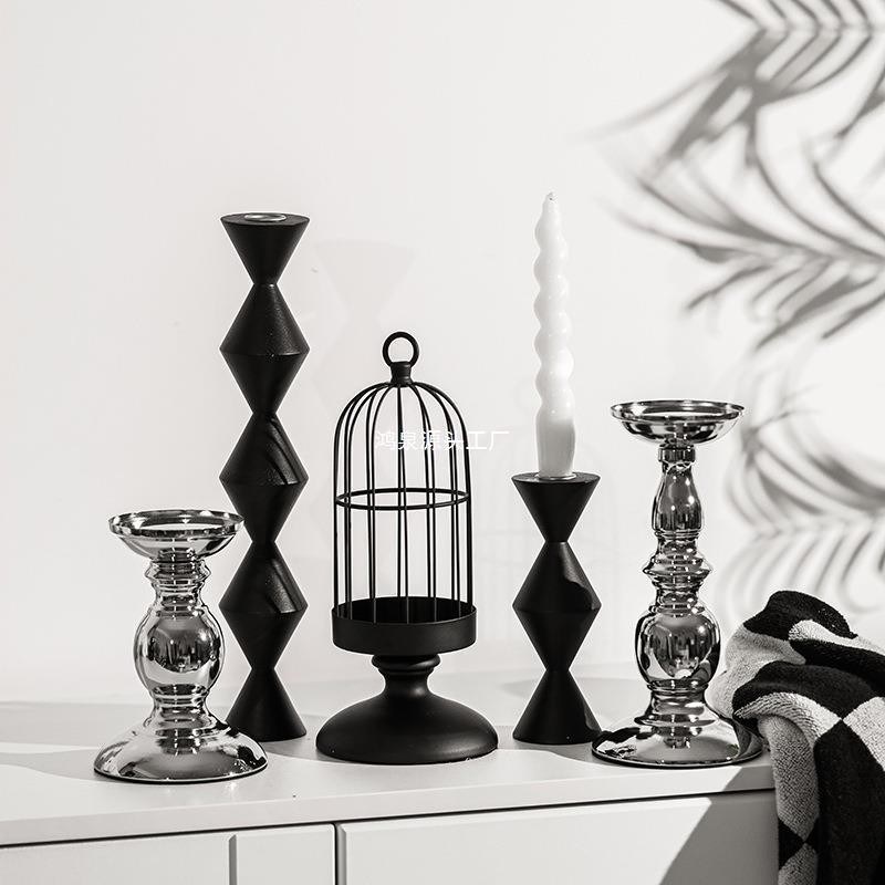 Κρατητής κεραυνών γάμου με φανάρια Κουτιά κεριών χαμηλό Κρατητή κεριών Κέντρο