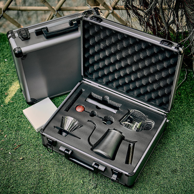 Κεραμικό γυάλινο σετ καφέ χειροποίητης ζύμωσης με φιάλη υψηλού φίλτρου από πλαστικό και εξαρτήματα χαρτιού