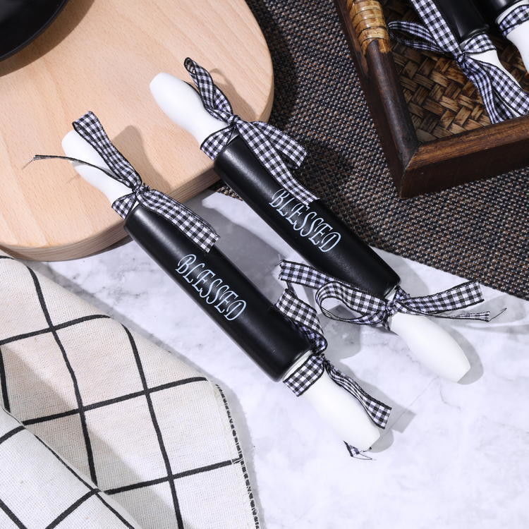 Υψηλής αξίας Bow Design Mini Silk Screen Rolling Pin για την οικιακή ψήσιμο σε προσαρμοσμένο χρώμα