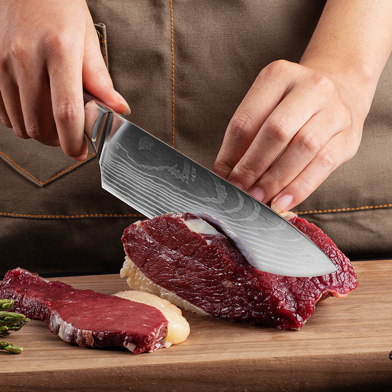 5 ίντσες Santoku μαχαίρι σετ από ανοξείδωτο χάλυβα μαγειρική μαχαίρι σεφ με κάλυμμα μαχαίρι μαγειρική