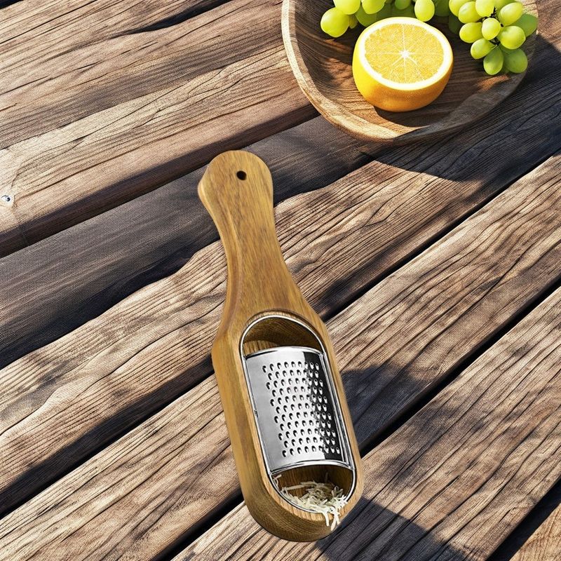 Ακασία ξύλινο δοχείο χειροκίνητο grater τυρί για εύκολη grating λαχανικών και πολλά άλλα
