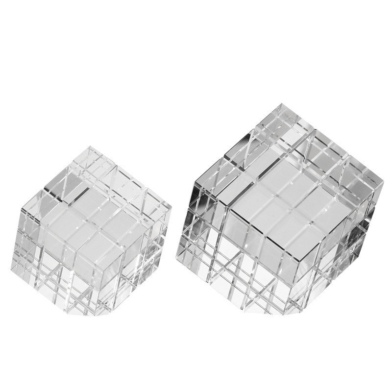 Εντυπωσιακό γυαλί κύβος του Ρούμπικ για εσωτερική διακόσμηση τραπεζιού Διακοσμητικά για το σπίτι.Δώρα