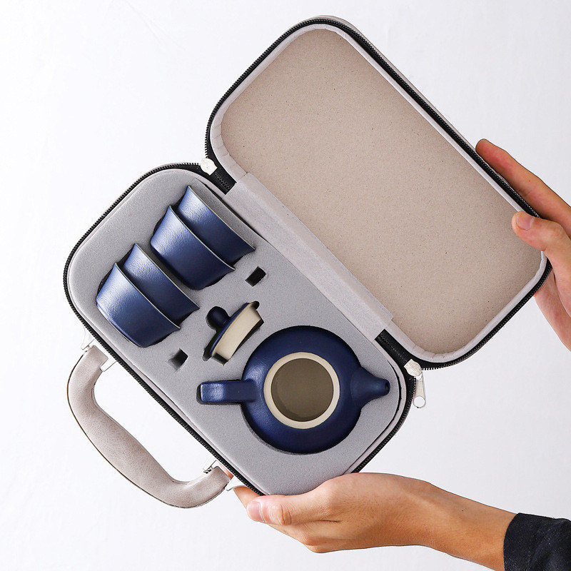 Κεραμικό δίσκο τσαγιού και επαναχρησιμοποιήσιμο σετ τσαγιού για εξωτερικές περιπέτειες