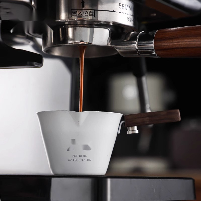 Εφοδιασμένο με 120 ml από ανοξείδωτο χάλυβα Espresso Shot μετρητή φλιτζάνι με φουσκωτή λαβή πλαστικό εργαλείο