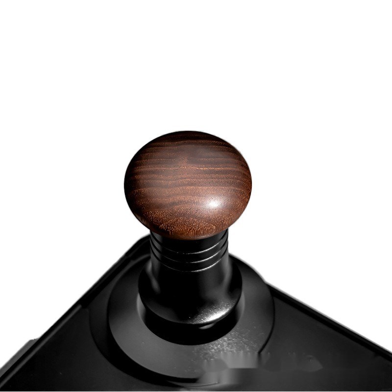 Ρυθμίσιμο βάθος 51mm Στερεό ξύλο χειριστή Καφέ Tamper Ατσάλι κυματιστή βάση για κουζίνα