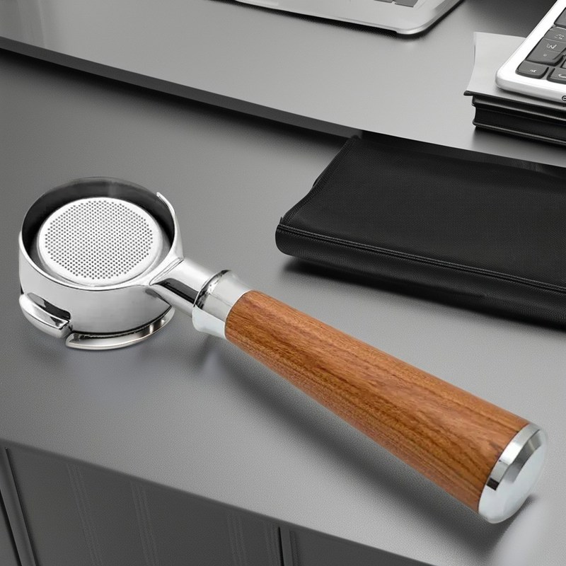 58mm ατσάλινη καφετιέρα και στερεό ξύλο Portafilter για το χέρι Pour Espresso