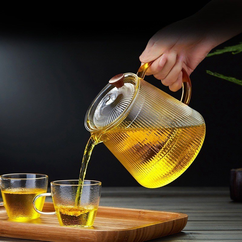 500ml/800ml/1000ml γυάλινες γλάστρες τσαγιού-κλασικό σχεδιασμό ανθεκτικό στη θερμότητα χειριστήριο-δυνατό σχεδιασμό